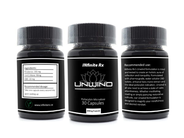 Buy INfinite Rx (Unwind) Microdosing Psilocybin & CBD Capsules Online | Magic Mushrooms Dispensary